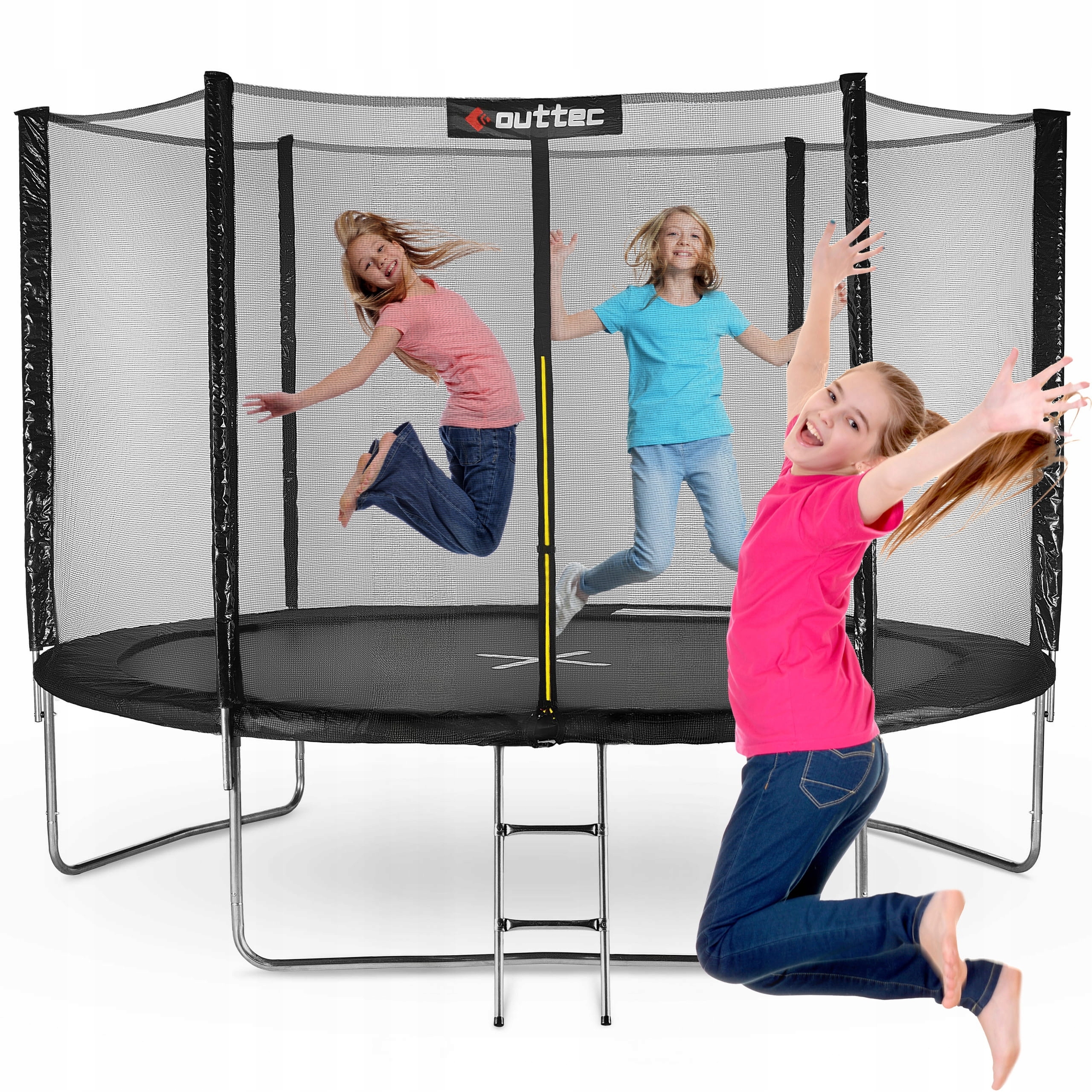 Záhradná trampolína pre deti, pevný vonkajší sieťový rebrík, 3 metre, vonkajšia...